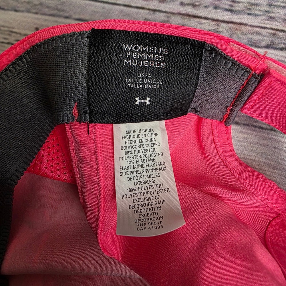 Under Armour Womens Power In Pink Cure Breast Cancer Awareness Hat HeatGear New - Picture 9 of 10